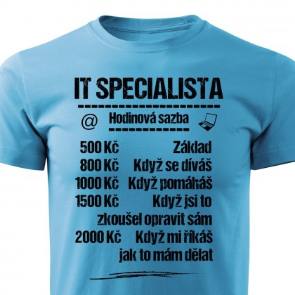 Tričko IT specialista - sazba